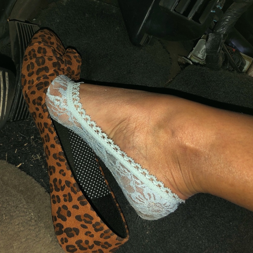 Leopard print flats